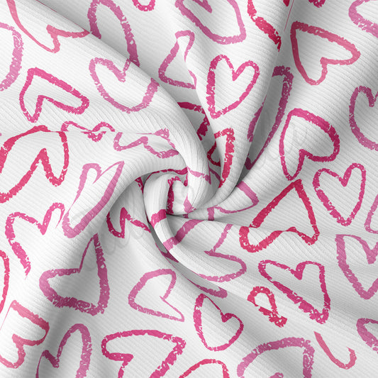 Rib Knit Fabric RBK2217 Valentine's Day