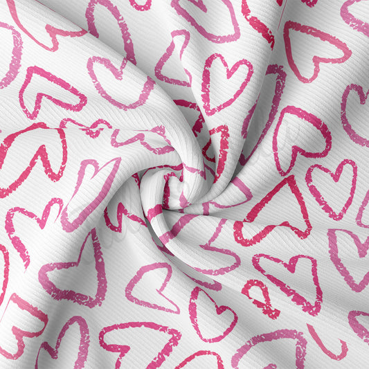 Rib Knit Fabric  RBK2217 Valentine's Day
