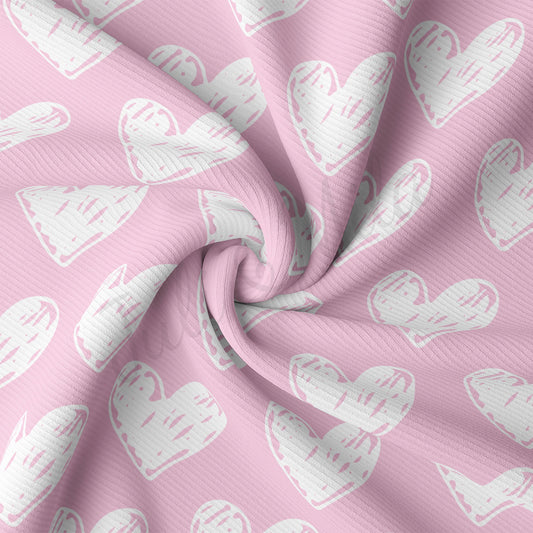 Rib Knit Fabric RBK2219 Valentine's Day