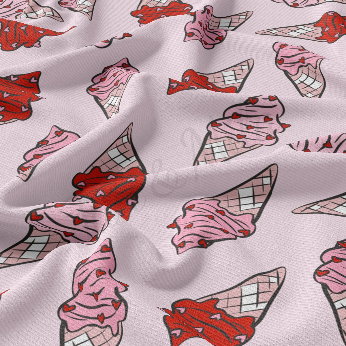 Rib Knit Fabric RBK2225 Valentine's Day