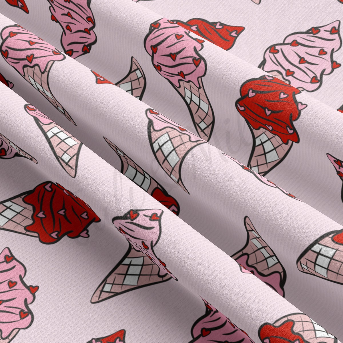 Rib Knit Fabric RBK2225 Valentine's Day