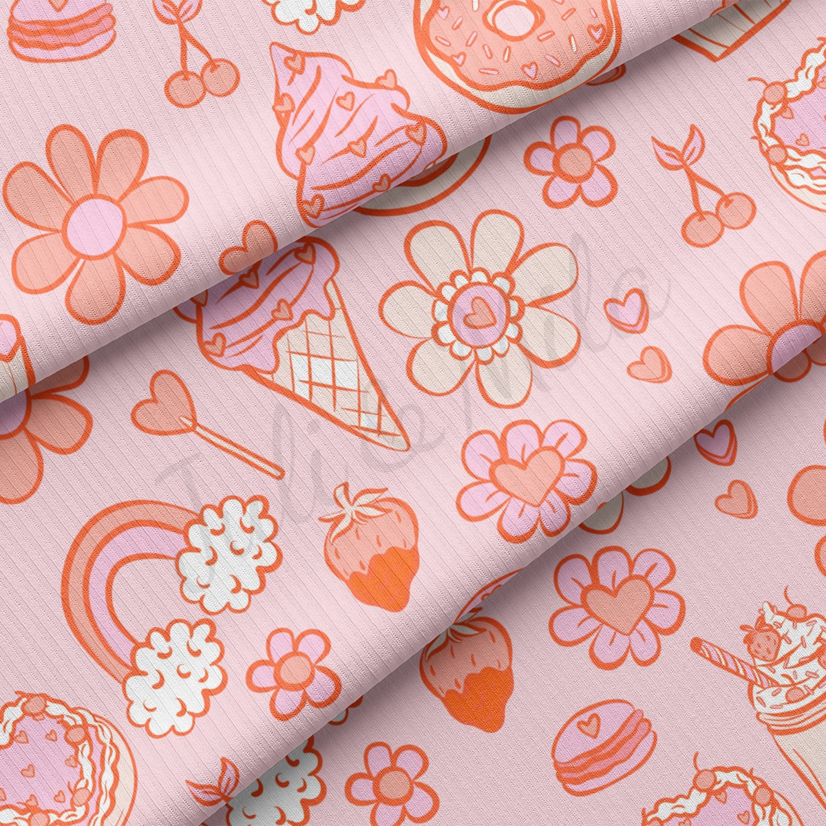 Rib Knit Fabric RBK2226 Valentine's Day