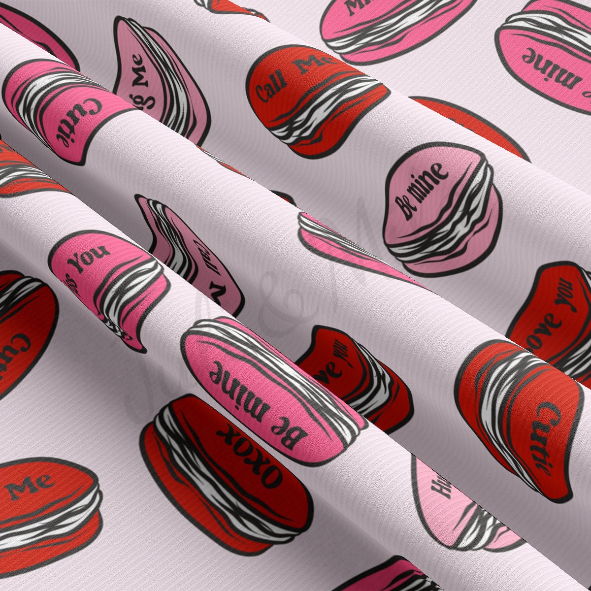 Rib Knit Fabric RBK2245 Valentine's Day