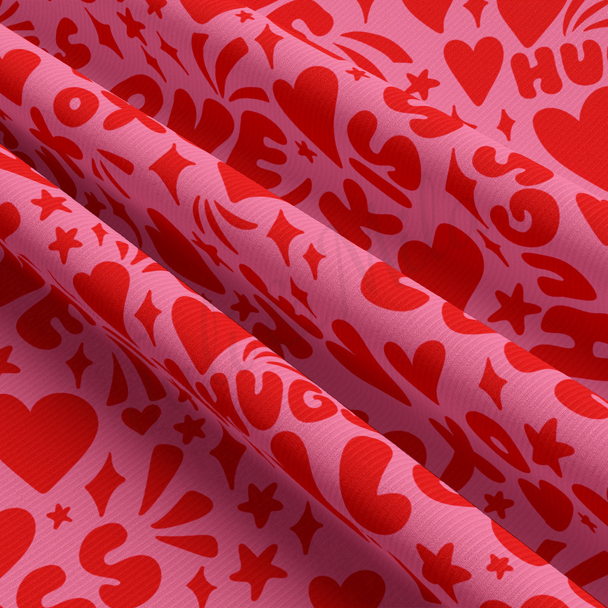 Rib Knit Fabric RBK2251 Valentine's Day