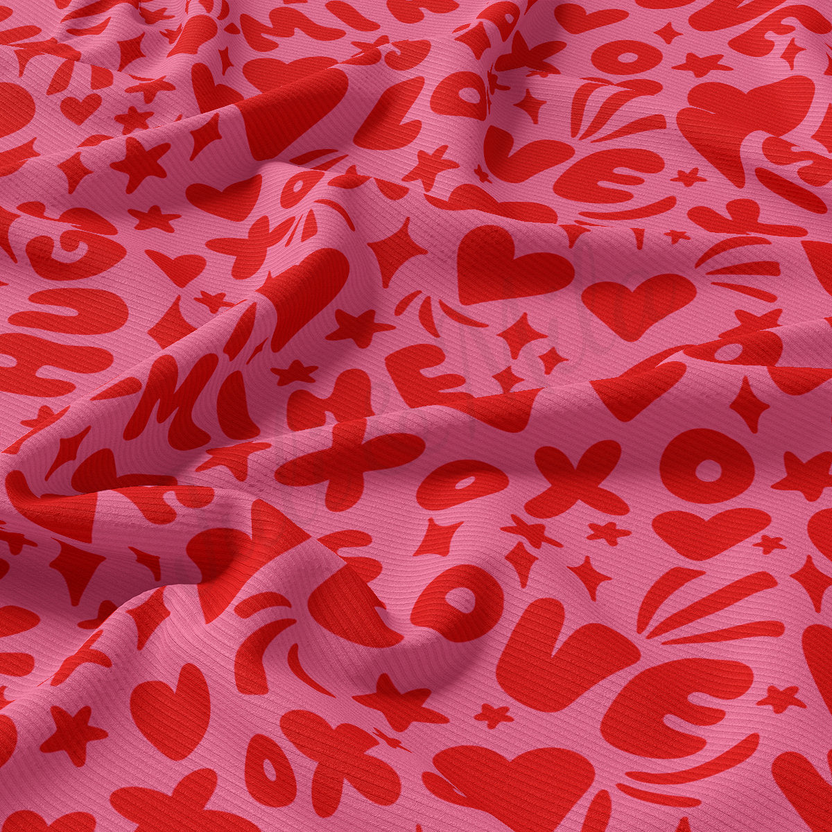 Rib Knit Fabric RBK2251 Valentine's Day