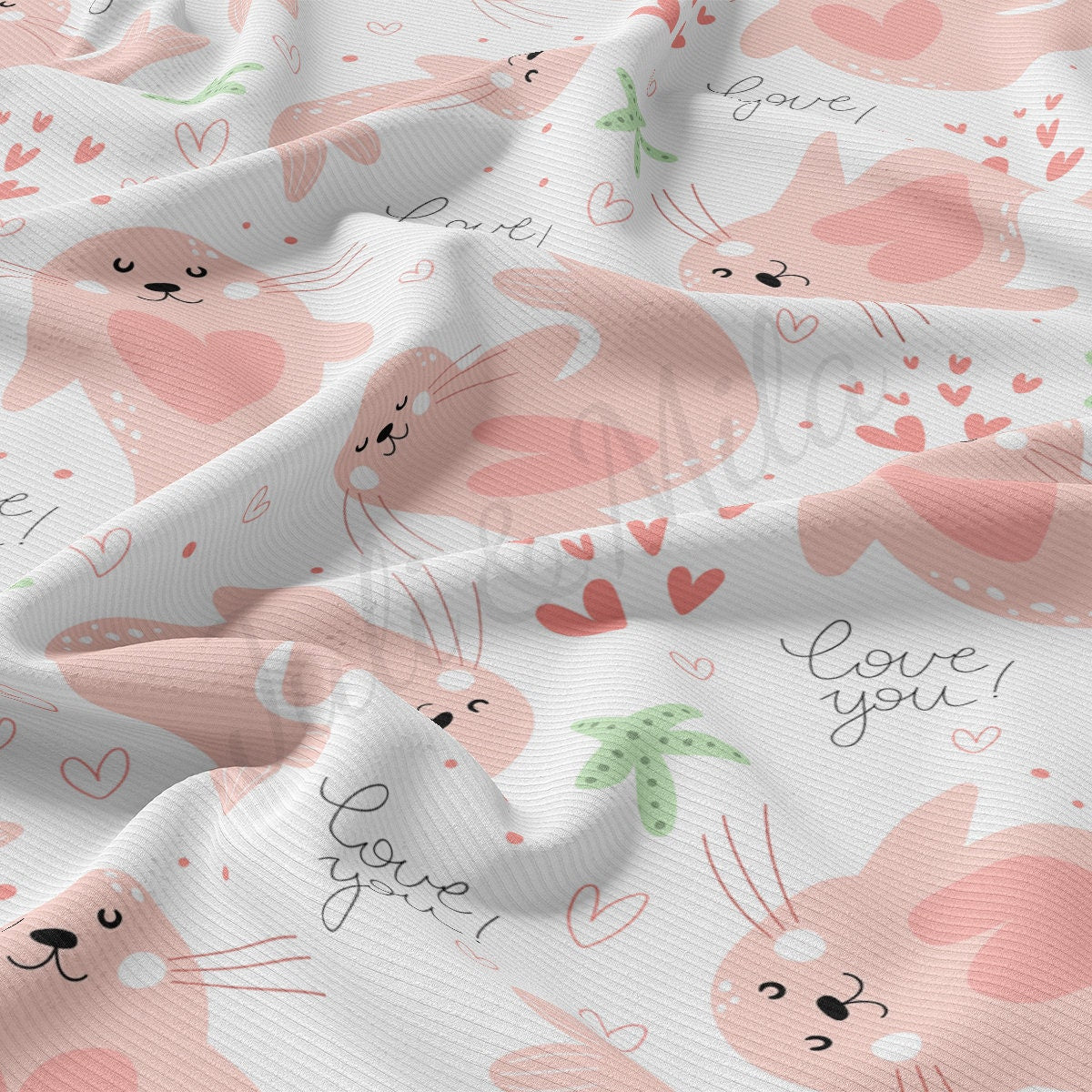 Rib Knit Fabric RBK2258 Valentine's Day