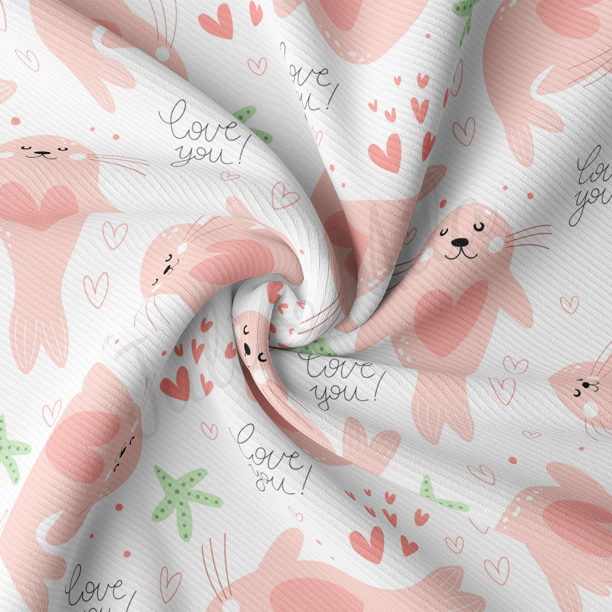 Rib Knit Fabric RBK2258 Valentine's Day