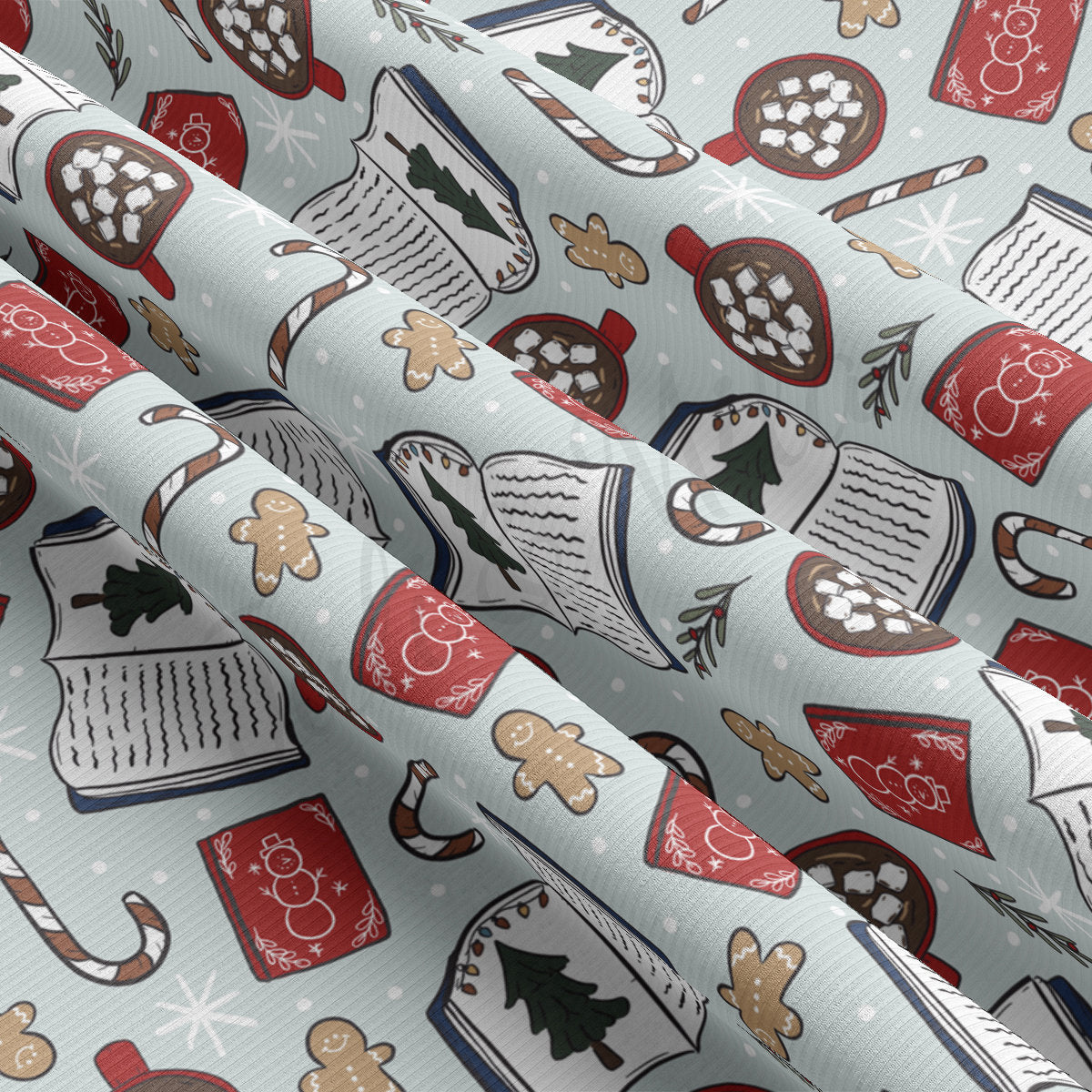 Rib Knit Fabric RBK2097 Christmas