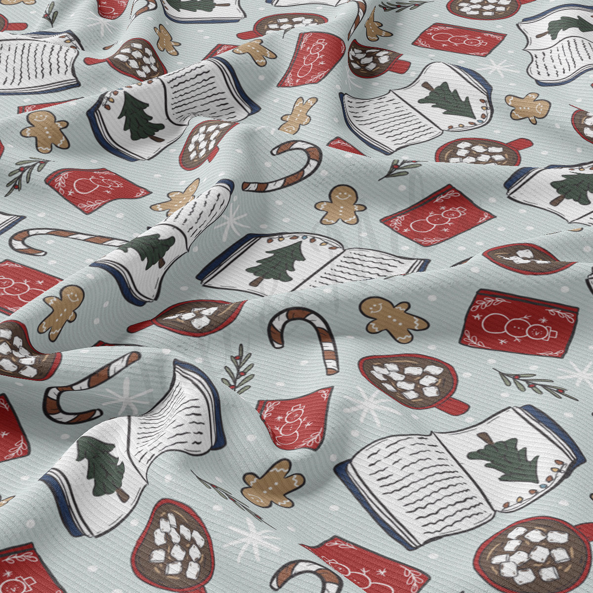 Rib Knit Fabric RBK2097 Christmas