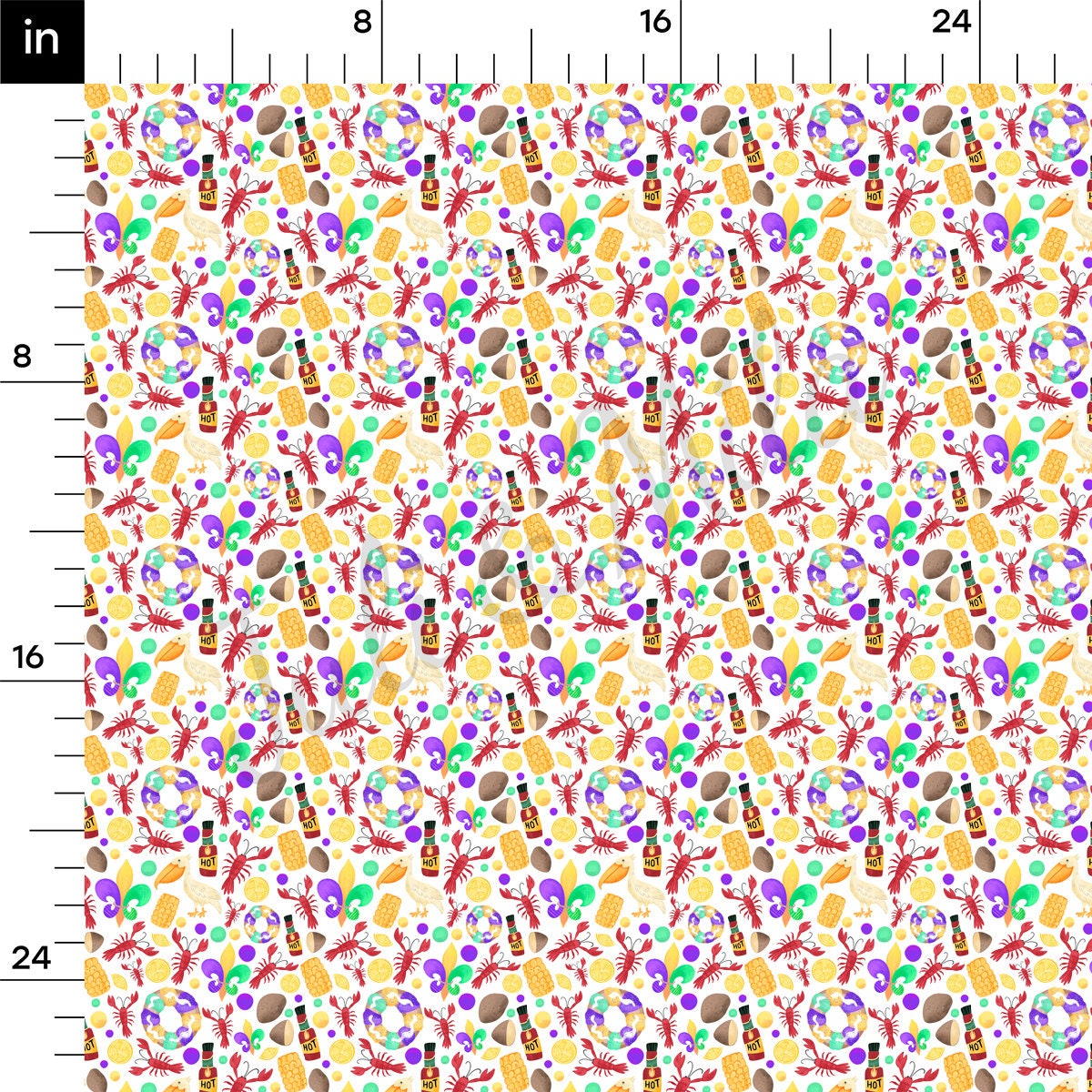 Rib Knit Fabric RBK2123 Mardi Gras