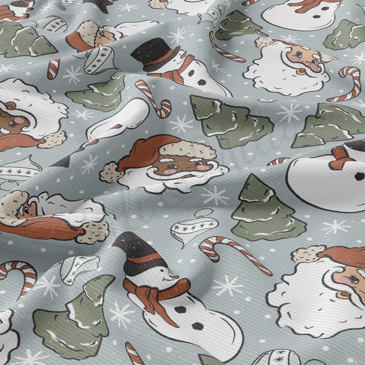 Rib Knit Fabric RBK2132 Christmas