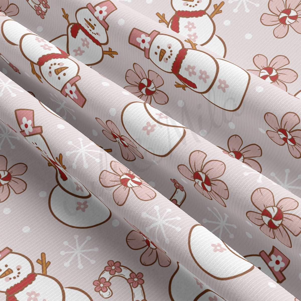 Rib Knit Fabric by the Yard Ribbed Jersey Stretchy Soft Polyester Stretch Fabric 1 Yard RBK2141 Christmas