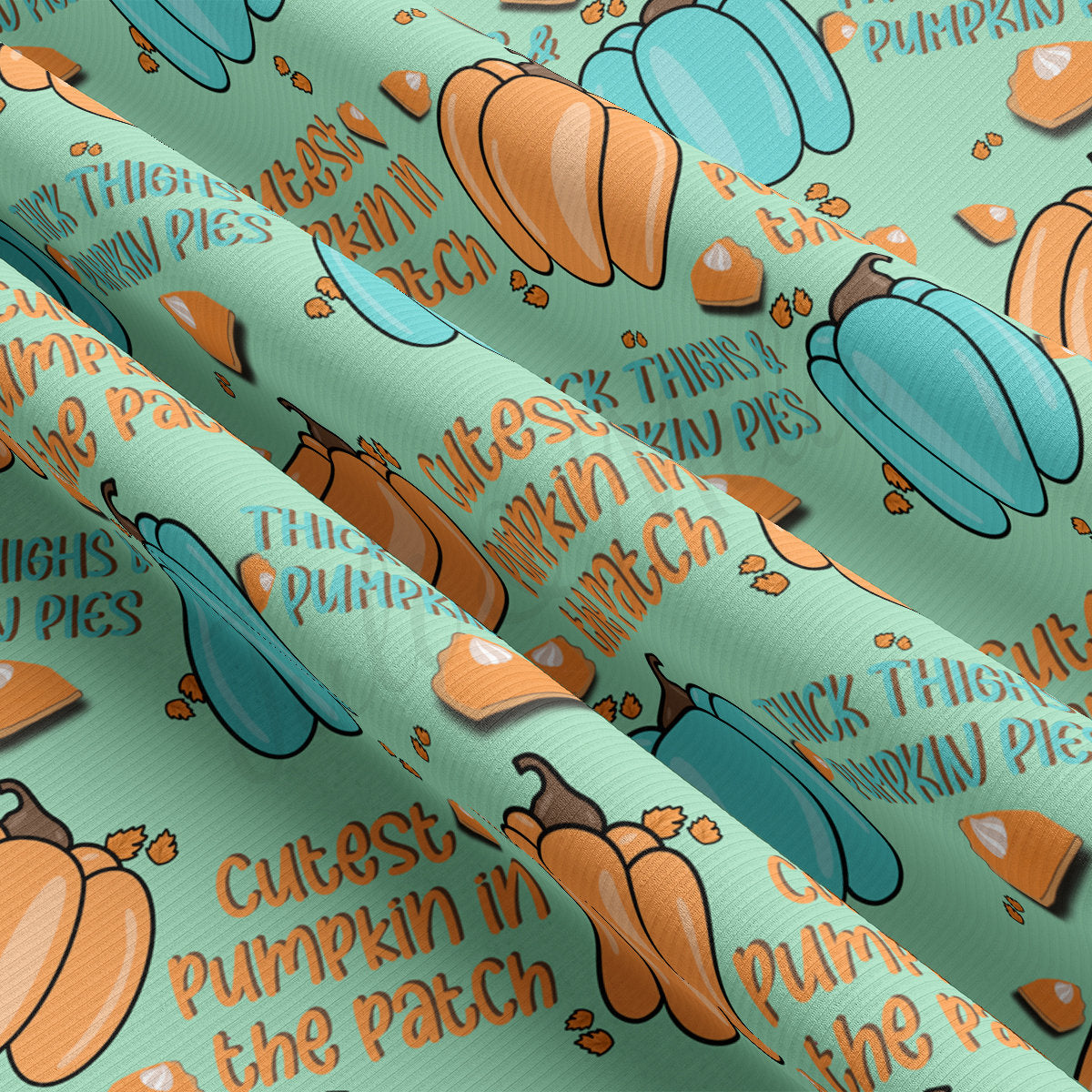 Rib Knit Fabric RBK2143 Fall Autumn Thanksgiving