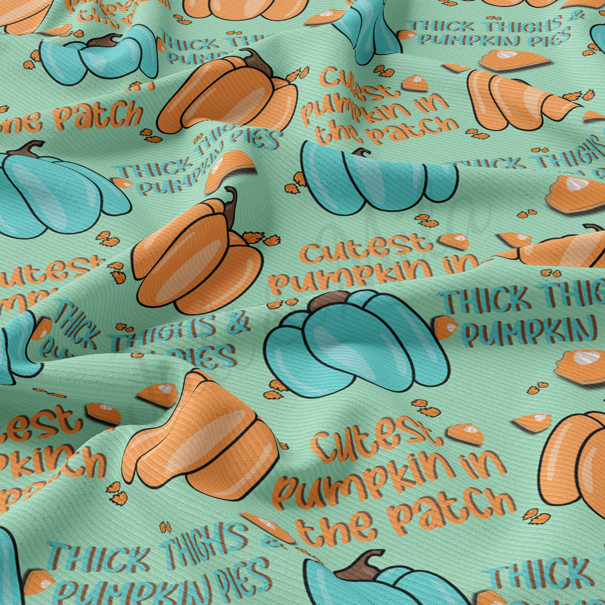 Rib Knit Fabric RBK2143 Fall Autumn Thanksgiving