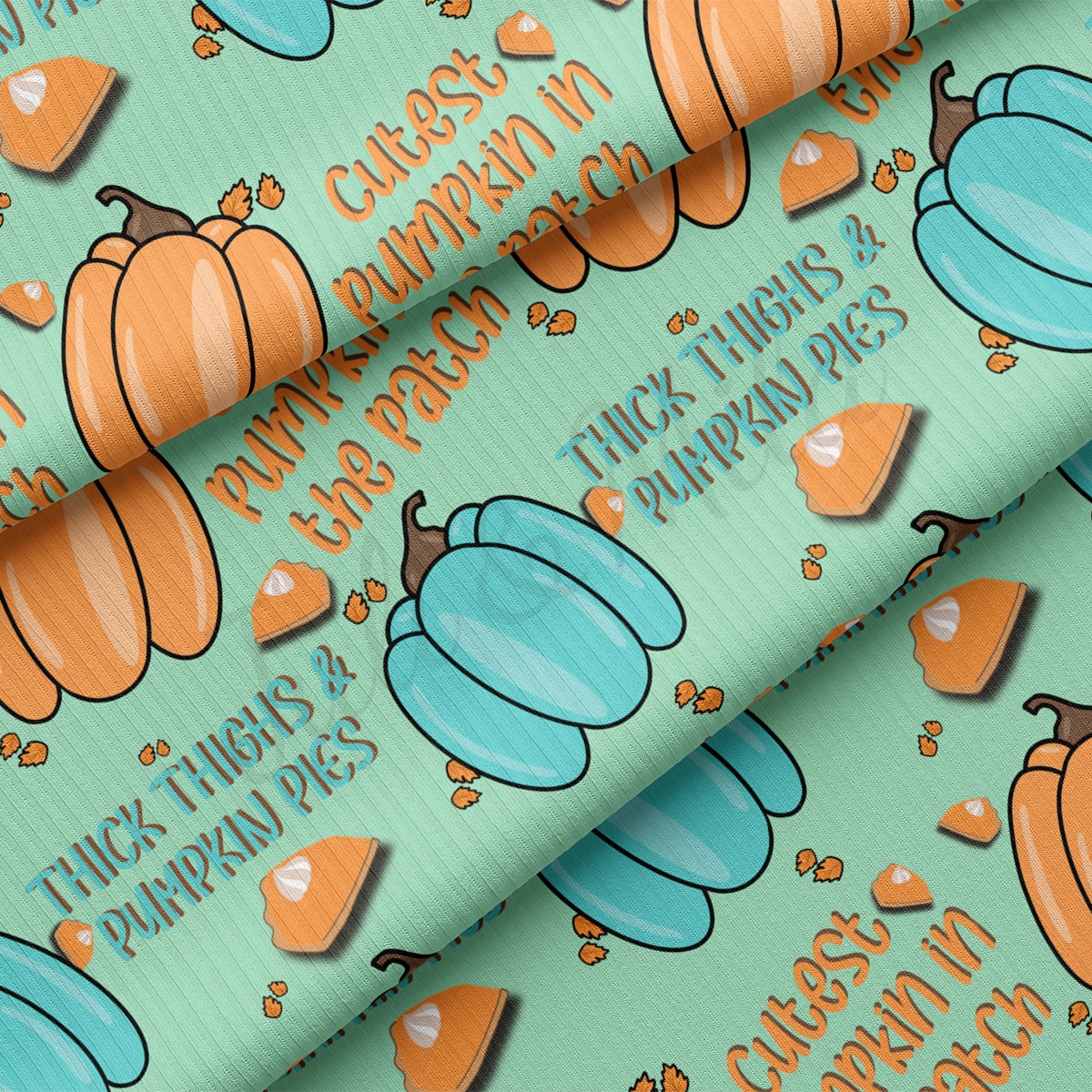 Rib Knit Fabric RBK2143 Fall Autumn Thanksgiving