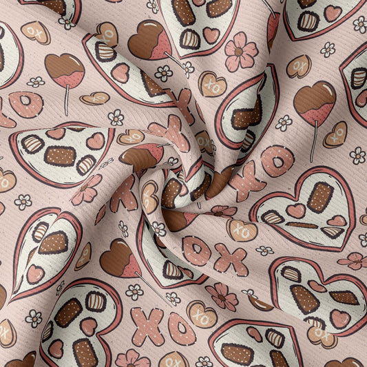 Rib Knit Fabric RBK2155 Valentine's Day