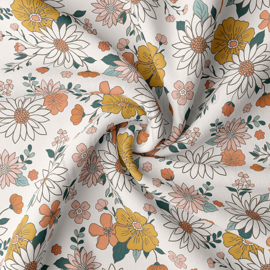 Floral DBP Fabric Double Brushed Polyester DBP2195