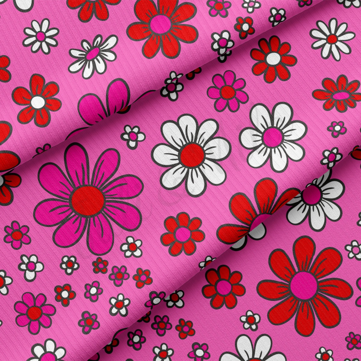 Rib Knit Fabric RBK2212 Valentine's Day
