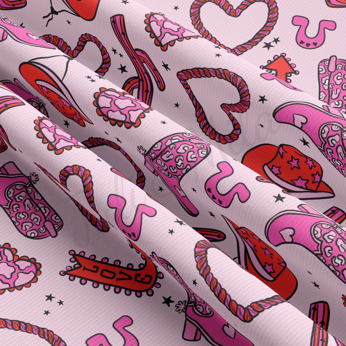 Rib Knit Fabric RBK2214 Valentine's Day
