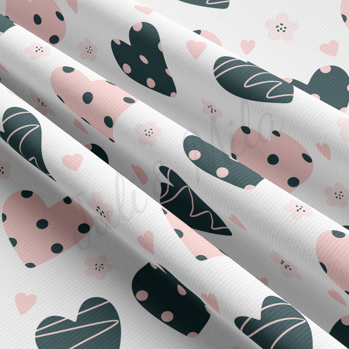 Rib Knit Fabric RBK2216 Valentine's Day