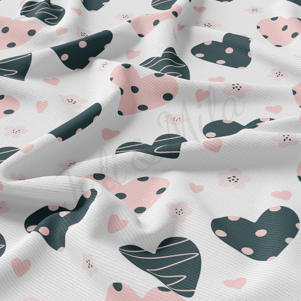 Rib Knit Fabric RBK2216 Valentine's Day