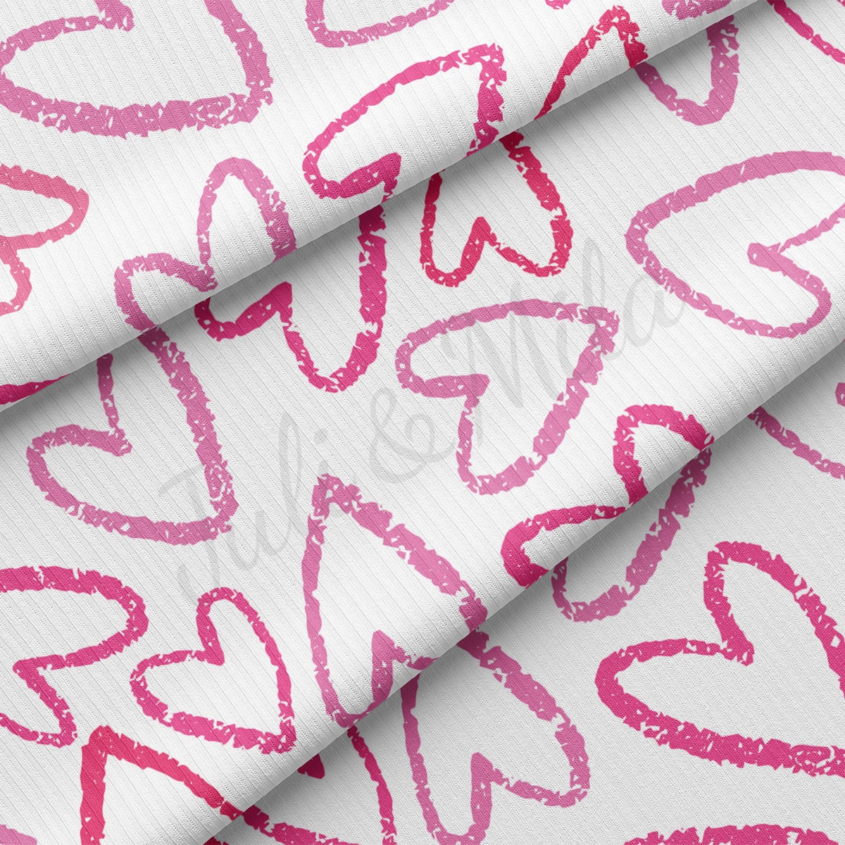 Rib Knit Fabric RBK2217 Valentine's Day