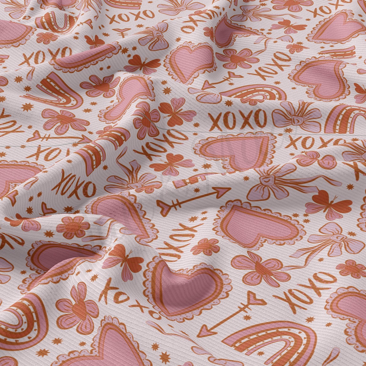 Rib Knit Fabric RBK2218 Valentine's Day