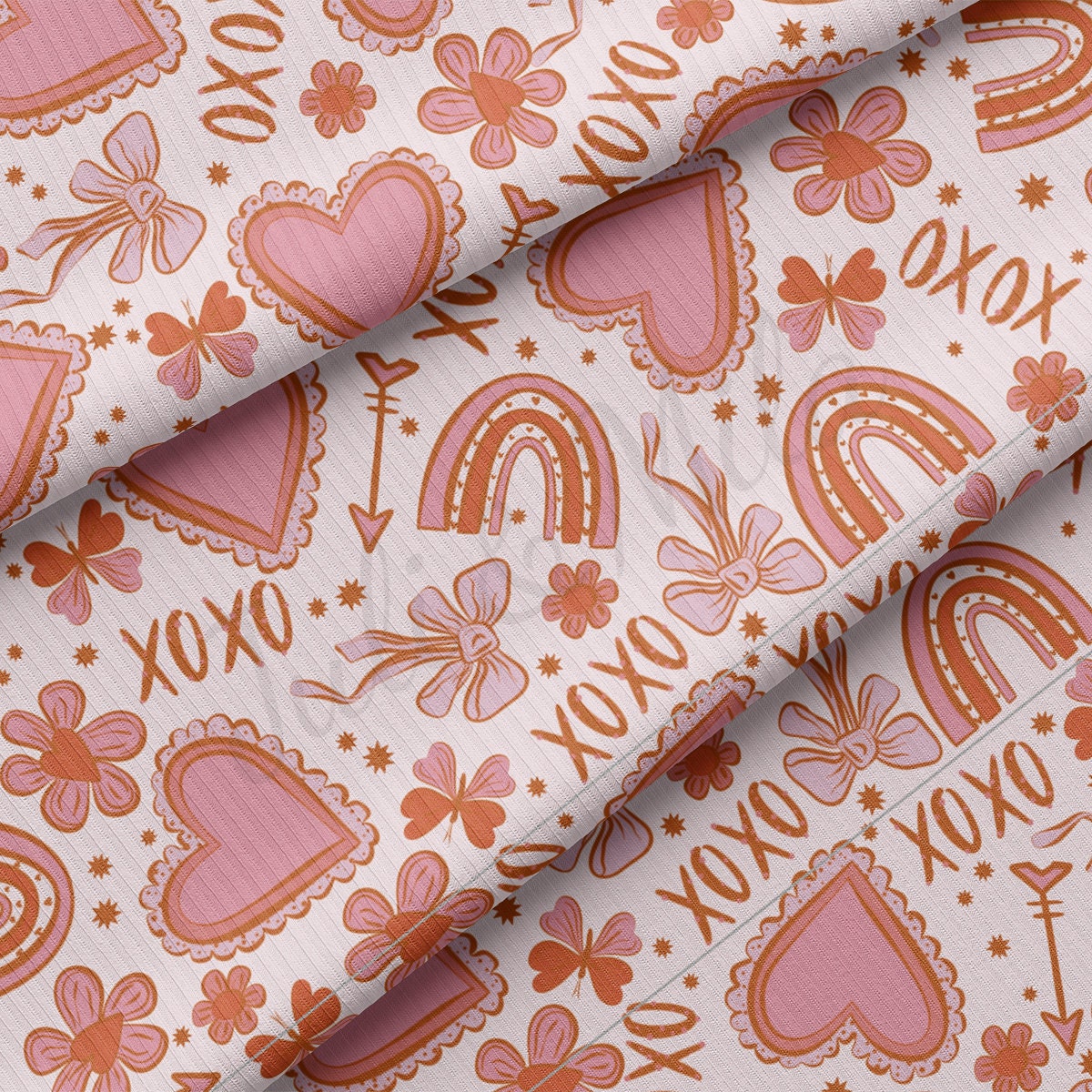 Rib Knit Fabric RBK2218 Valentine's Day