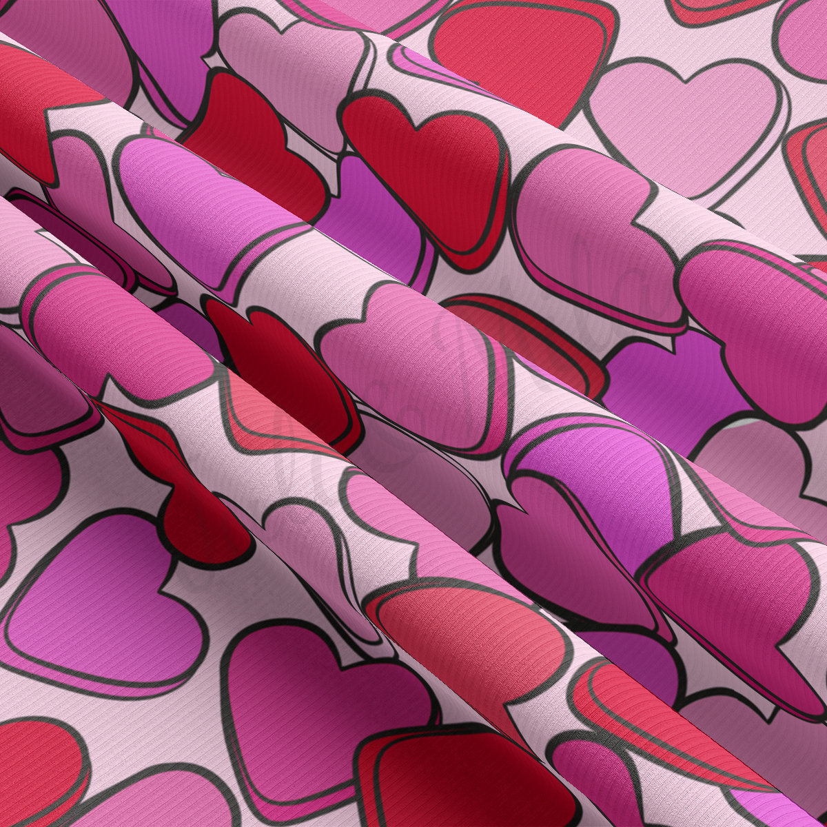 Rib Knit Fabric RBK2222 Valentine's Day