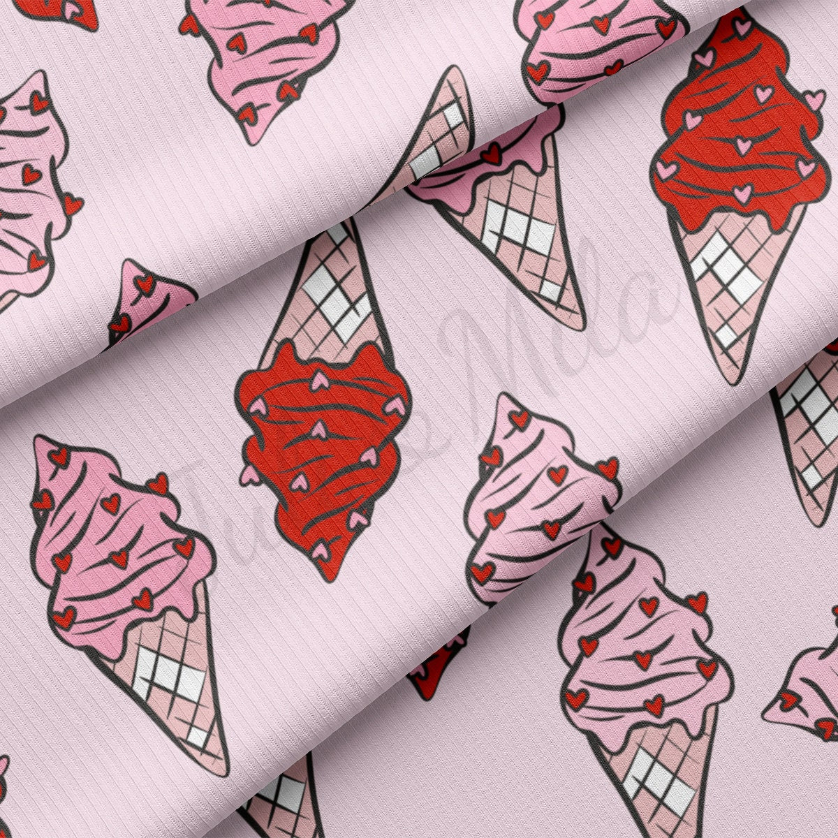 Rib Knit Fabric RBK2225 Valentine's Day
