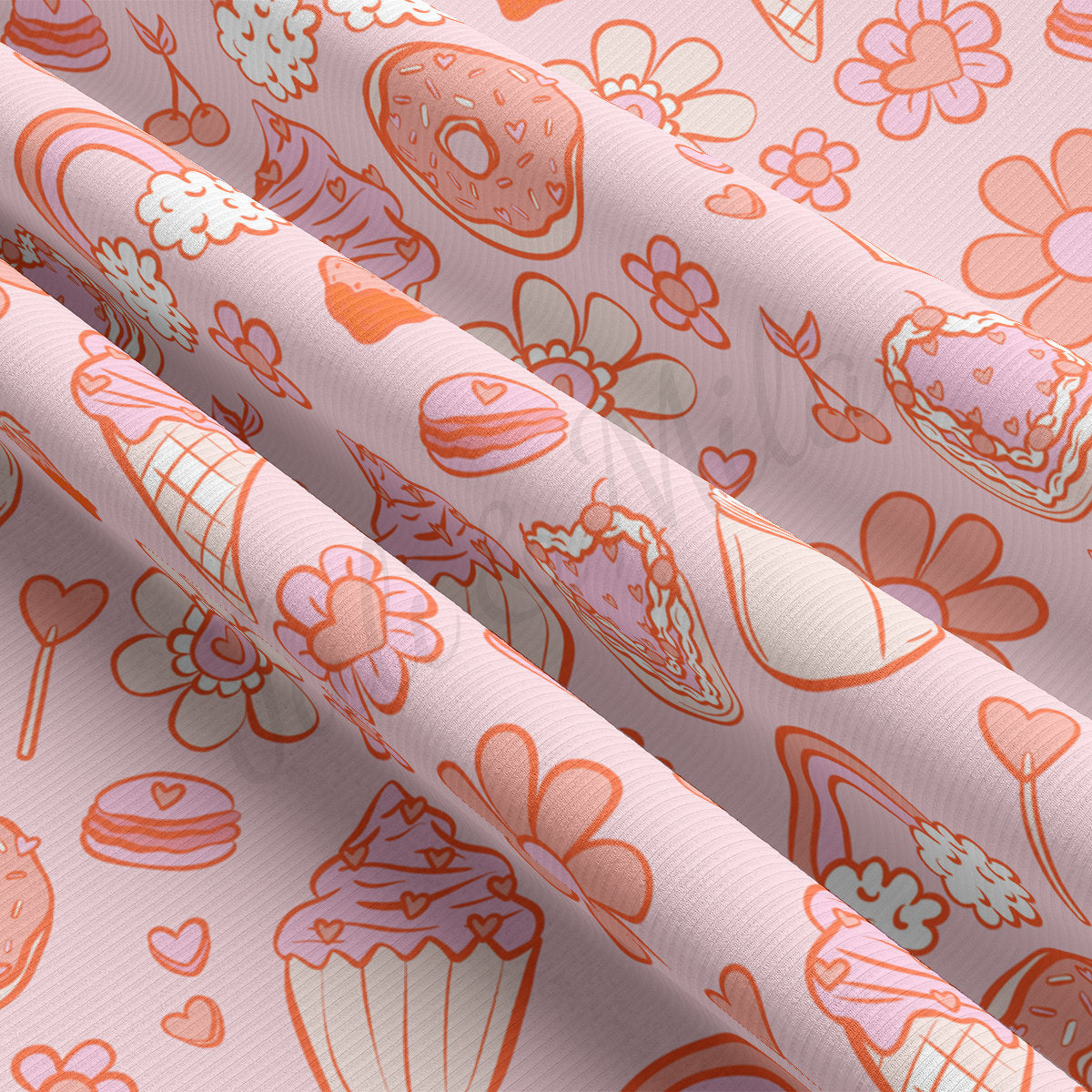 Rib Knit Fabric RBK2226 Valentine's Day