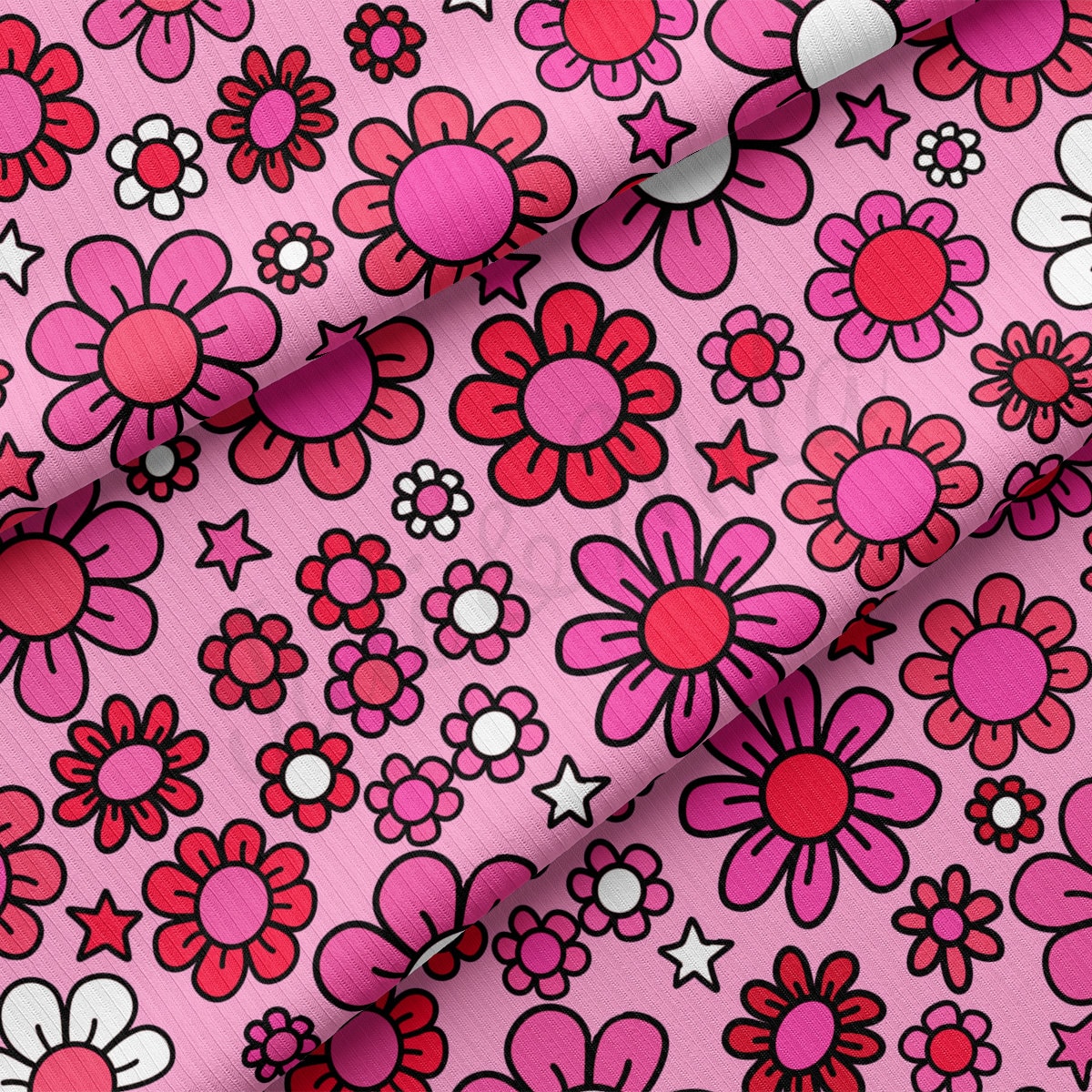 Rib Knit Fabric RBK2228 Valentine's Day