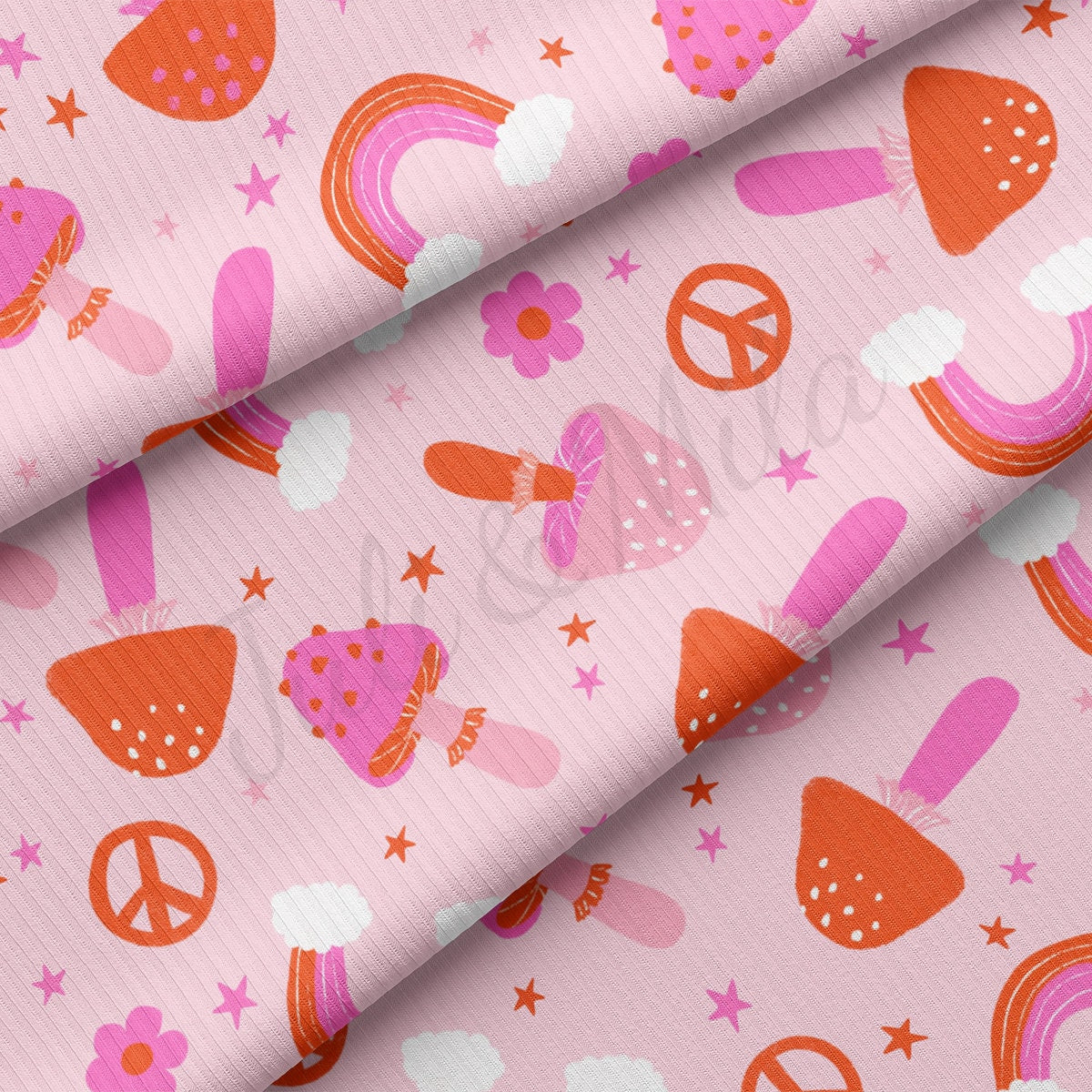 Rib Knit Fabric RBK2230 Valentine's Day