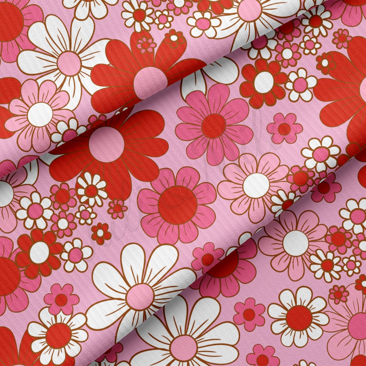 Rib Knit Fabric RBK2241 Valentine's Day