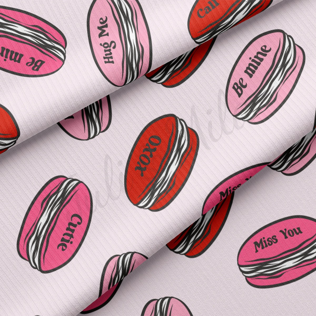 Rib Knit Fabric RBK2245 Valentine's Day