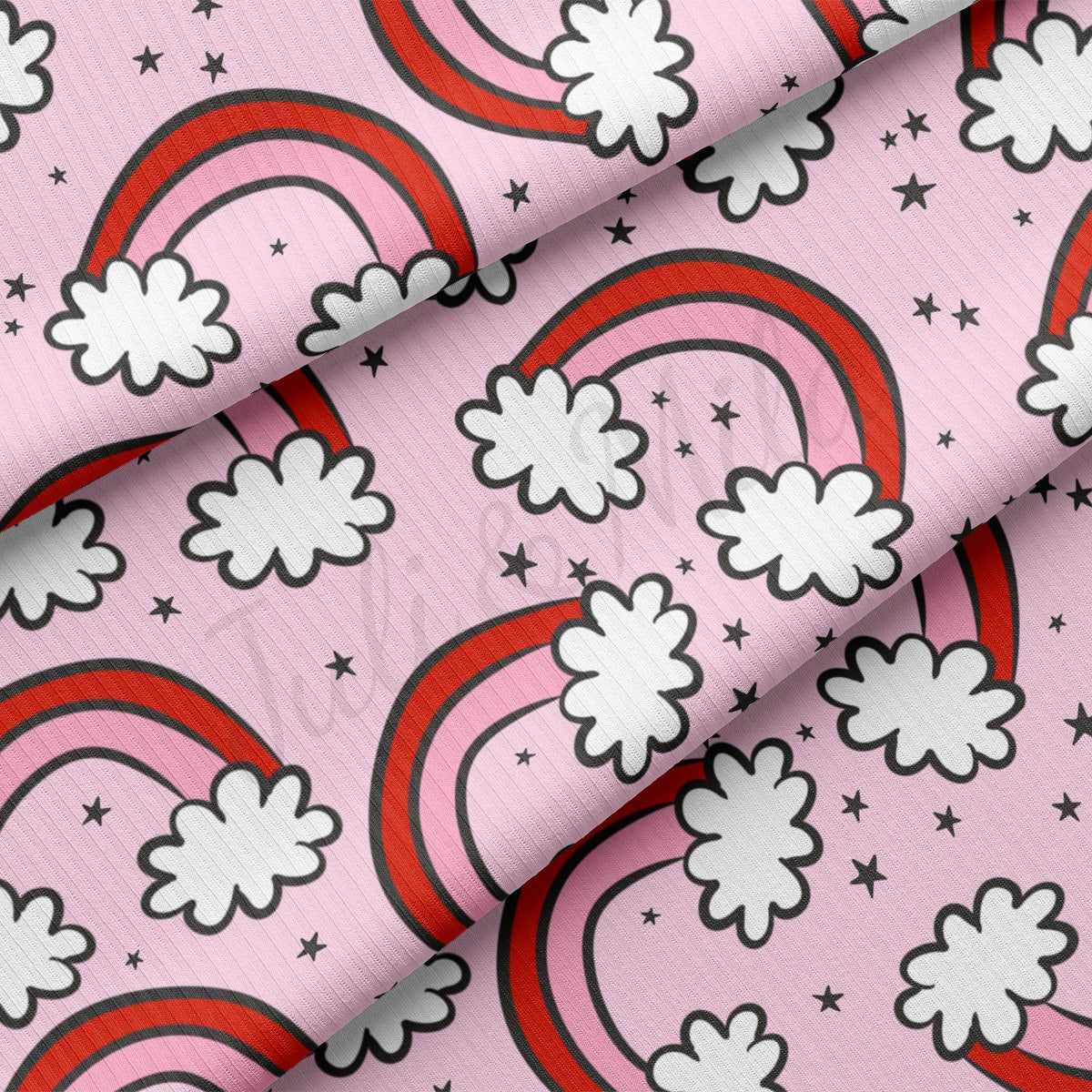 Rib Knit Fabric RBK2247 Valentine's Day