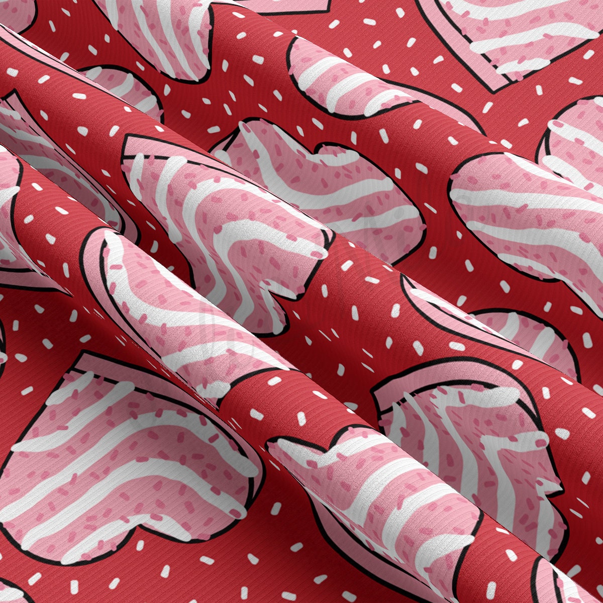 Rib Knit Fabric RBK2257 Valentine's Day