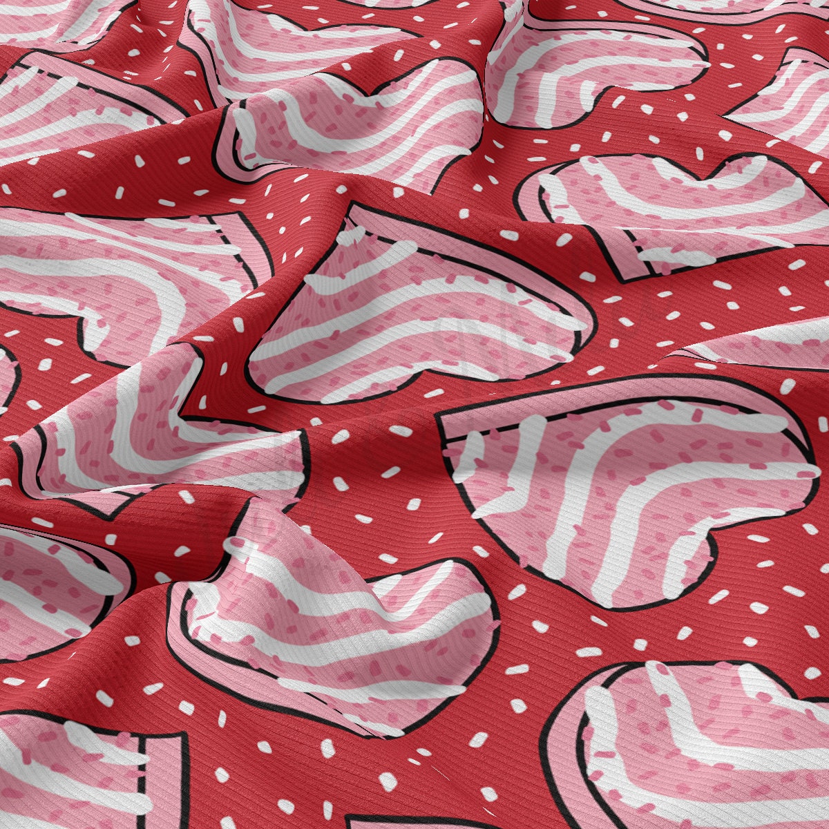 Rib Knit Fabric RBK2257 Valentine's Day