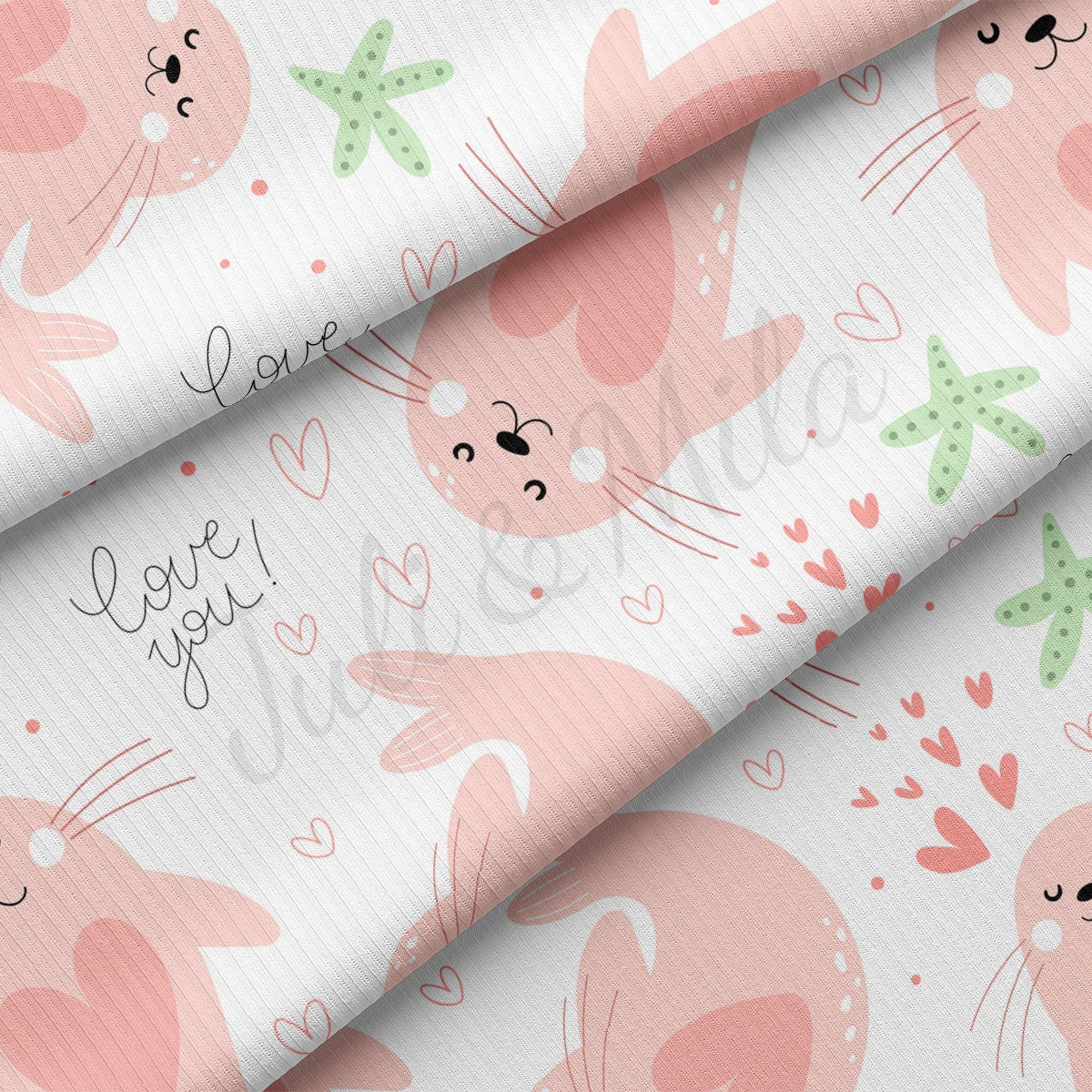 Rib Knit Fabric RBK2258 Valentine's Day