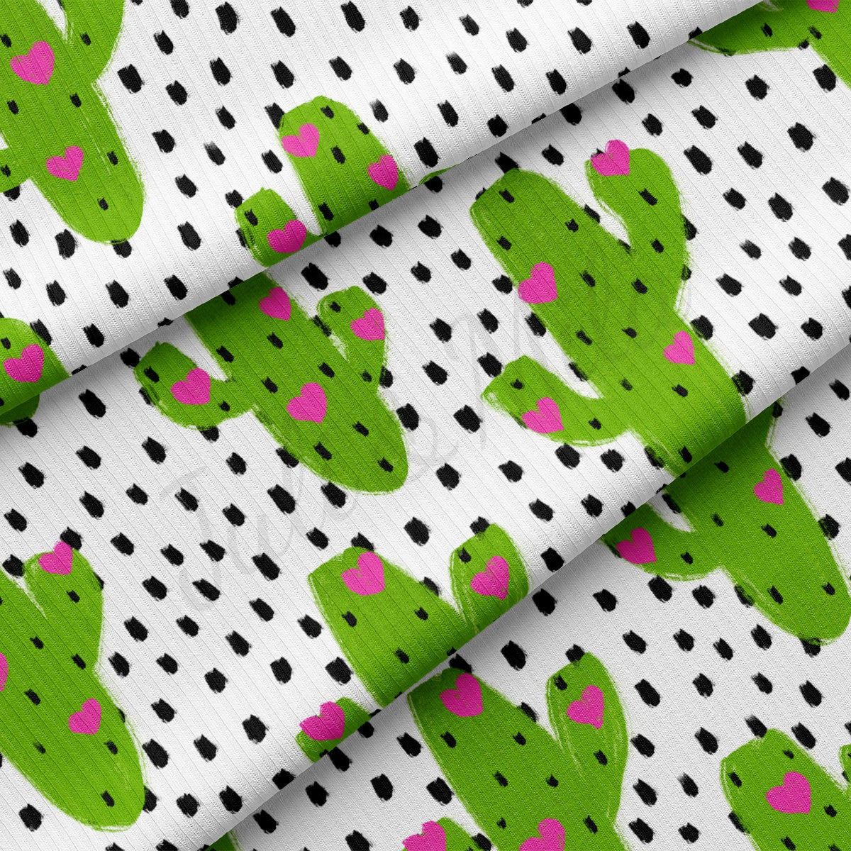 Rib Knit Fabric RBK2279 Valentine's Day