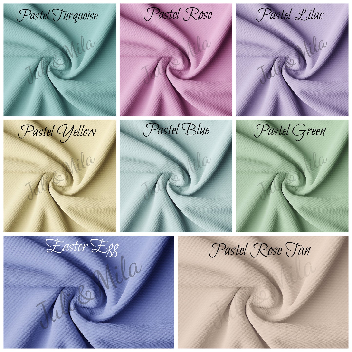 Pastel Liverpool Bullet Textured Fabric by the yard 4 Way Stretch Solid - Strip Half Yard Thick Knit Jersey Liverpool Fabric for Bows