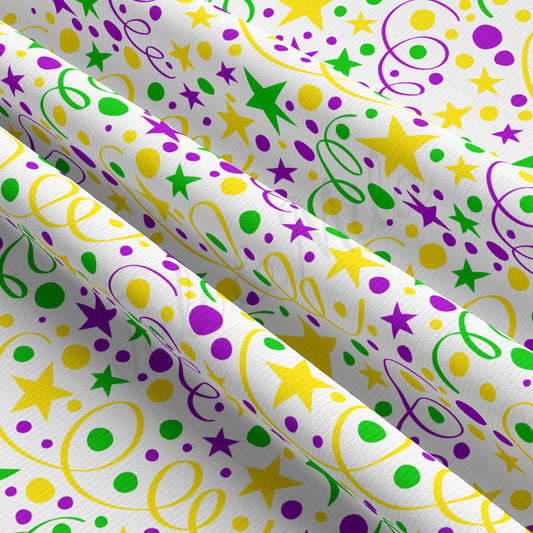 Rib Knit Fabric RBK2346 Mardi Gras