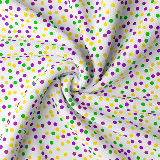 Rib Knit Fabric RBK2348 Mardi Gras