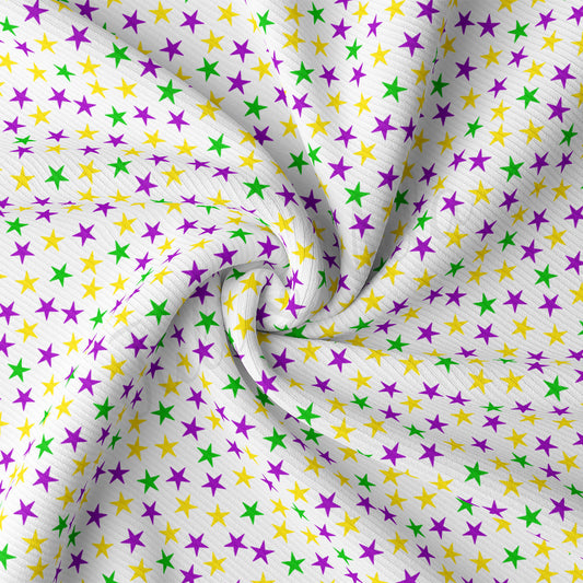 Rib Knit Fabric RBK2354 Mardi Gras