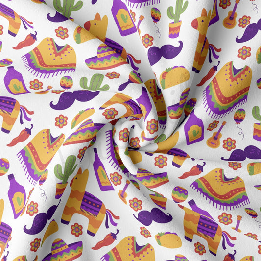 DBP Fabric Double Brushed Polyester Fabric DBP2266 Cinco De Mayo