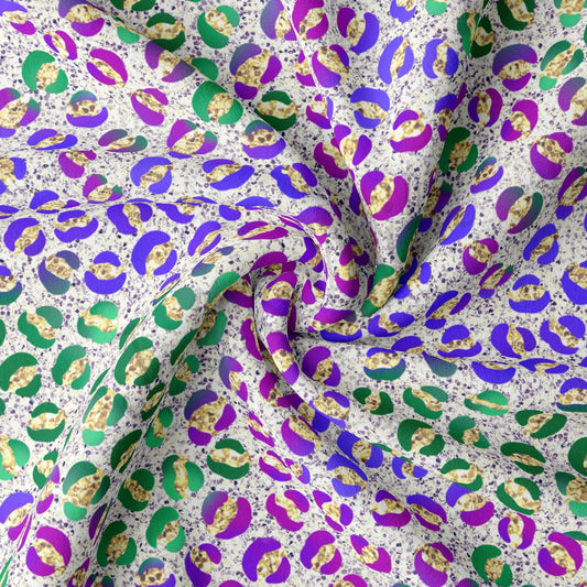 DBP Fabric Double Brushed Polyester DBP2377 Mardi Gras