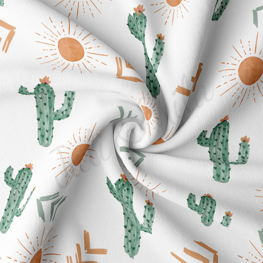 DBP Fabric Double Brushed Polyester DBP2328 Bohemian Boho Cactus