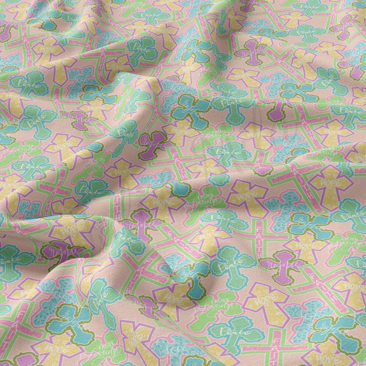 DBP Fabric Double Brushed Polyester DBP2335 Easter