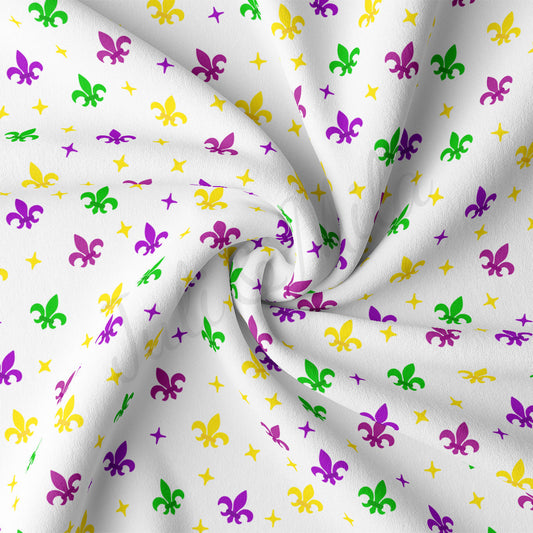 DBP Fabric Double Brushed Polyester DBP2345 Mardi Gras
