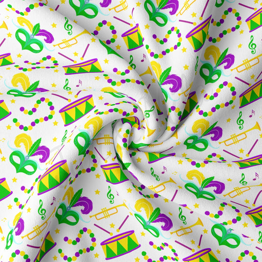 DBP Fabric Double Brushed Polyester DBP2349 Mardi Gras
